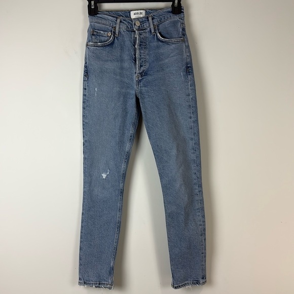 AGOLDE Denim Women's NICO High Rise Slim Fit Jeans Size 23 - Picture 4 of 12